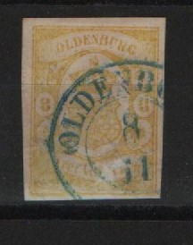 Oldenburg, 1861, Mi.- Nr.: 14, gestempelt, geprüft Berger BPP! Kabinettstück! Selten!