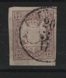 Bayern, ca. 1868, Mi.- Nr.: 18, gestempelt! Tiefstgeprüft Brettl BPP! Prachtstück! Selten!