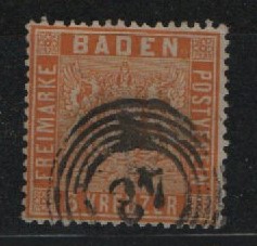 Baden, ca. 1862, Mi.- Nr.: 11 b, gestempelt, tiefstgeprüft Seeger BPP! Prachtstück! Selten!