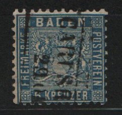 Baden, ca. 1861, Mi.- Nr.: 10 b, gestempelt, geprüft Seeger BPP! Kabinettstück! Selten!