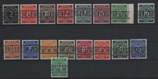 Bizone, 1948, Mi.- Nr.: 52I - 68 I, **, kpl. Satz, mit akt. Fotoattest Schlegel BPP; echt und einwandfrei! Sehr selten!
