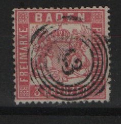 Baden, ca. 1862, Mi.- Nr.: 16, gestempelt! Tiefgeprüft Seeger BPP! Gutes Kabinettstück! Selten!