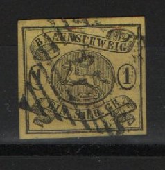 Braunschweig, ca. 1862, Mi.- Nr.: 11 A, gestempelt, tiefgeprüft Lange BPP! Prachtstück!