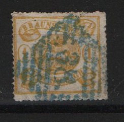 Braunschweig, ca. 1864, Mi.- Nr.: 14 A, gestempelt, geprüft Brettl BPP! Kabinettstück!