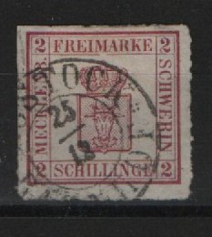 Mecklenburg- Schwerin, 1866, Mi.- Nr.: 6 a, gestempelt, geprüft Pfenninger! Prachtstück! Selten!