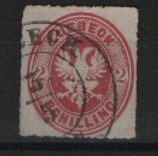 Lübeck, ca. 1865, Mi.- Nr.: 10 A, gestempelt, tiefstgeprüft W. Engel BPP! Pracht-  Luxusstück!