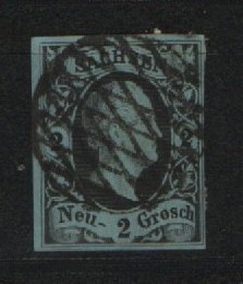 Sachsen, 1851 / 65, Mi.- Nr.: 5, gestempelt, Luxusstück!