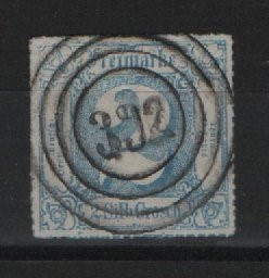 T. + T., ca. 1866, Mi.- Nr.: 49, gestempelt, doppelt tiefstgeprüft Sem BPP! Luxusstück! Sehr selten!