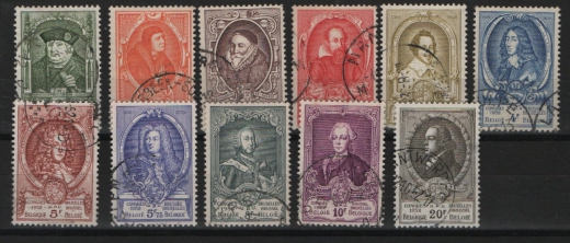 Belgien, 1952, Mi.- Nrn.: 929- 939, gestempelt