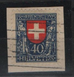Schweiz, 1923, Mi.- Nr.: 188, auf kl. Briefstück, gestempelt