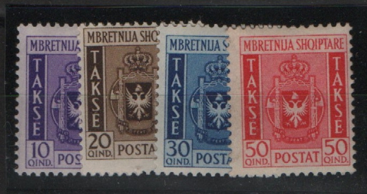 Albanien, Mi.- Nrn.: Porto 36- 39, * / ungebraucht