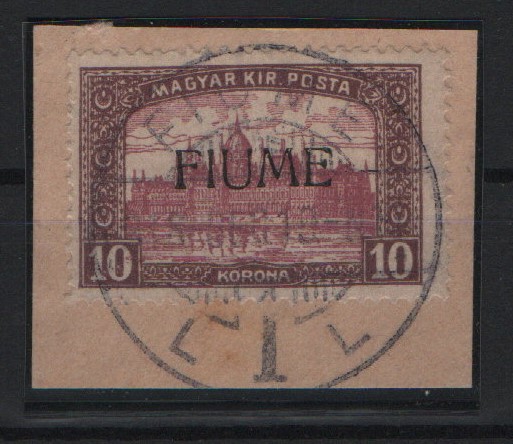 Fiume, Mi.- Nr.: 25, auf kl. Briefstück, mit signum