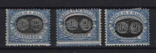 San Marino, Mi.- Nrn.: P 44- P46, * / ungebraucht