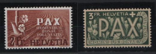 Schweiz, 1945, Mi.- Nrn.: 457- 58, **, selten!
