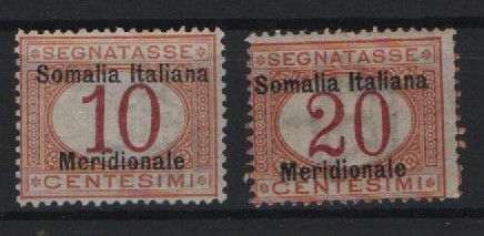 Italienisch- Somaliland, Mi.- Nrn.: 2 + 3, * / ungebraucht, selten!