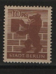 SBZ, Berlin- Brandenburg, 1945, Mi.- Nr.: 4 Abwbz, **, tiefgeprüft Dr. Jasch BPP! Selten!