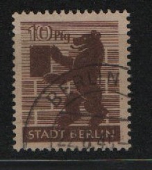 SBZ, Berlin- Brandenburg, 1945, Mi.- Nr.: 4 Awazs, gestempelt, tiefstgeprüft Dr. Jasch BPP! Luxusstück! Selten!