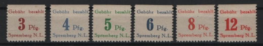 Deutschland- OST, Lokalausgaben, Spremberg, 1945, Mi.- Nrn.: 1- 6, **, Qualitätsstücke! Selten!