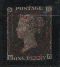 Großbritanien, 1840, Mi.- Nr.: 1, gestempelt! Die legendäre, erste Briefmarke der Welt! Bedarfserhaltung! Selten!