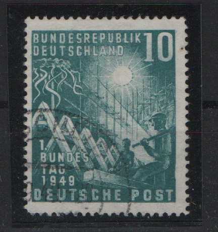 BRD, 1949, Mi.- Nr.: 111 PF IV, gestempelt! Gutes Bedarfsstück, selten!