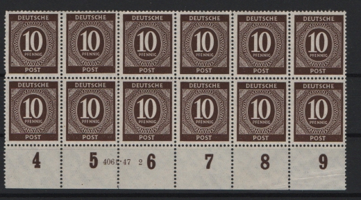 Kontrollrat, 1946, Mi.- Nr.: 918 HAN mit div. Marken, **