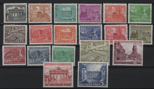 Berlin, 1949, Mi.- Nrn.: 42- 60, **, kpl. Satz. mit akt. Fotoattest Schlegel BPP! e+e! Luxussatz!