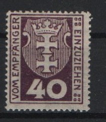 Danzig, 1921, Mi.- Nr.: P 3 b, **, tiefstgeprüft Gruber BPP! Luxusstück! Selten!