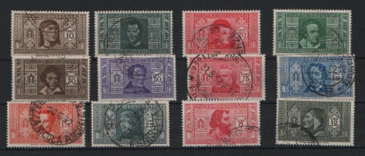 Italien, 1932, Mi.- Nrn.: 373- 384, gestempelt, selten!