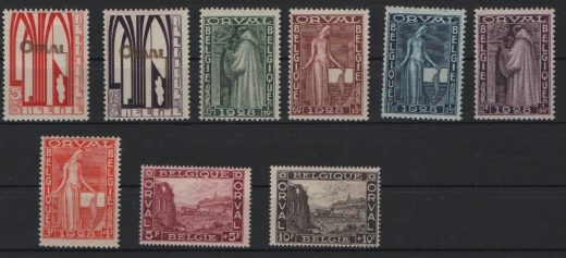 Belgien, 1928, Mi.- Nrn.: 235- 243, * / ungebraucht