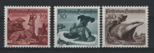 Lichtenstein, 1950, Mi.- Nrn.: 285- 87, ** / postfrisch! Qualitätsstücke