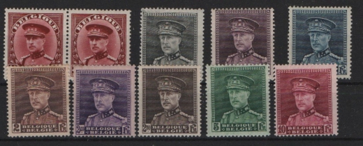 Belgien, 1931, Mi.- Nrn.: 305- 13, * / ungebraucht