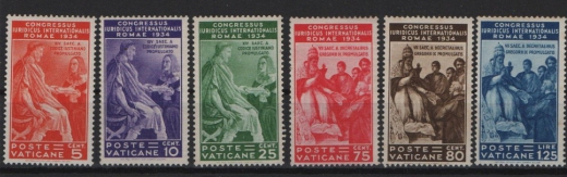 Vatikanstadt, 1935, Mi.- Nrn.: 45- 50, * / ungebraucht