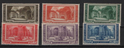 Vatikanstadt, 1938, Mi.- Nrn.: 67- 72, * / ungebraucht