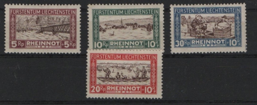 Lichtenstein, 1928, Mi.- Nrn.: 78- 81, * / ungebraucht!