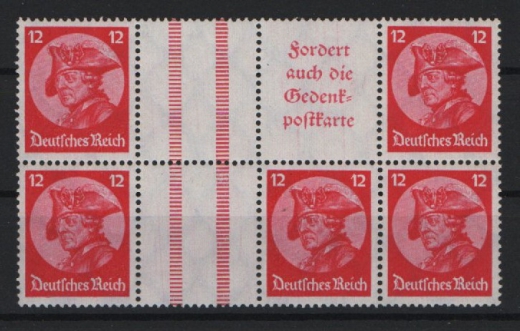 DR, Weimar, 1929, Mi.- Nrn.: WZ 10 + 11 zusammenhängend, **! Qualitätsstücke! Selten!