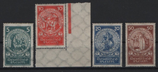 DR / Weimar, 1924, Mi.- Nrn.: 351- 354, **! Selten! Qualitätssatz!