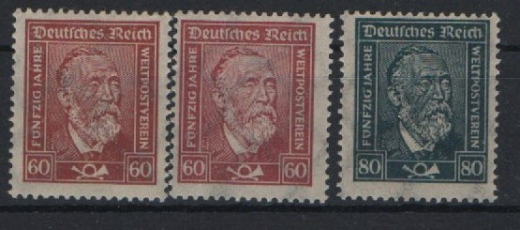 DR / Weimar, 1924, Mi.- Nrn.: 362 x + y, + 363, **! Selten! Qualitätsstücke!