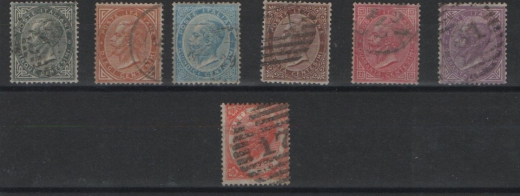 Italien, Mi.- Nrn.: 16- 22, gestempelt!