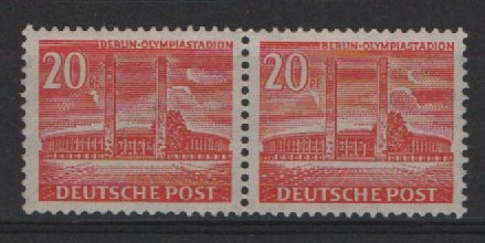 Berlin, 1953, Mi.- Nr.: 113 (2x), im waager. Paar, **! Qualitätsstück, selten!