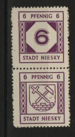 Deutschland- OST, Lokalausgaben, Niesky, 1945, Mi.- Nr.: SZ 8, **, Luxusstück!