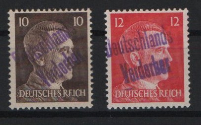 D. - OST, Lokalausgaben, Meißen, 1945, Mi.- Nrn.: 25 + 26, **! Geprüft / signiert Richter, u.a.! Sehr selten!