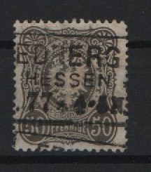 DR, Pfennige, 1875, Mi.- Nr.: 36 b, gestempelt, tiefgeprüft G. Zenker BPP! Gutes Bedarfsstück, selten!