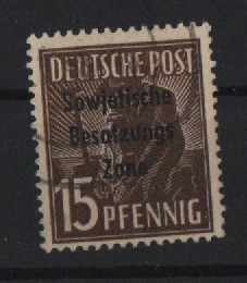 SBZ, Allgem. Ausgaben, 1948, Mi.- Nr.: 187 e, gestempelt (Stempel n. prüfbar), Befund Dr. Ruscher BPP! Bedarfsstück! Selten!