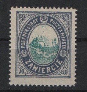 Dt. Bes. I. WK, Dt. Post in Polen, Zawiercie, Mi.- Nr.: 1 III, **, geprüft / signiert! Qualitätsstück! Selten!