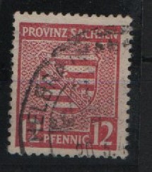 SBZ, Provinz Sachsen, 1945, Mi.- Nr.: 79 Y b, gestempelt, Fotoattest Ströh BPP: echt und einwandfrei! Luxusstück!