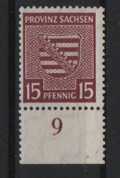 SBZ, Provinz- Sachsen, 1945, Mi.- Nr.: 80 X mit Ur. , **, Qualitätsstück!
