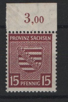 SBZ, Provinz- Sachsen, 1945, Mi.- Nr.: 80 X vom Or. (!) , **, Qualitätsstück!
