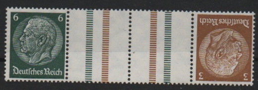 III. Reich, 1937 / 39, Zusammendrucke, Mi.- Nr.: KZ 27.2, **, Qualitätsstück, selten!