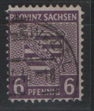 SBZ, Provinz Sachsen, 1945, Mi.- Nr.: 69a XC, gestempelt, F.- Attest Dr. Jasch BPP: e + e! Luxusstück! Sehr selten! RRR!