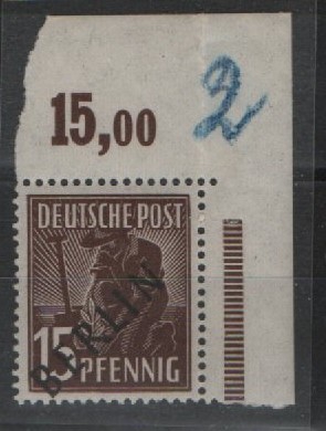 Berlin, 1948, Mi.- Nr.: 6, POR ndgz, vom ER, **! Qualitätsstück! Selten!